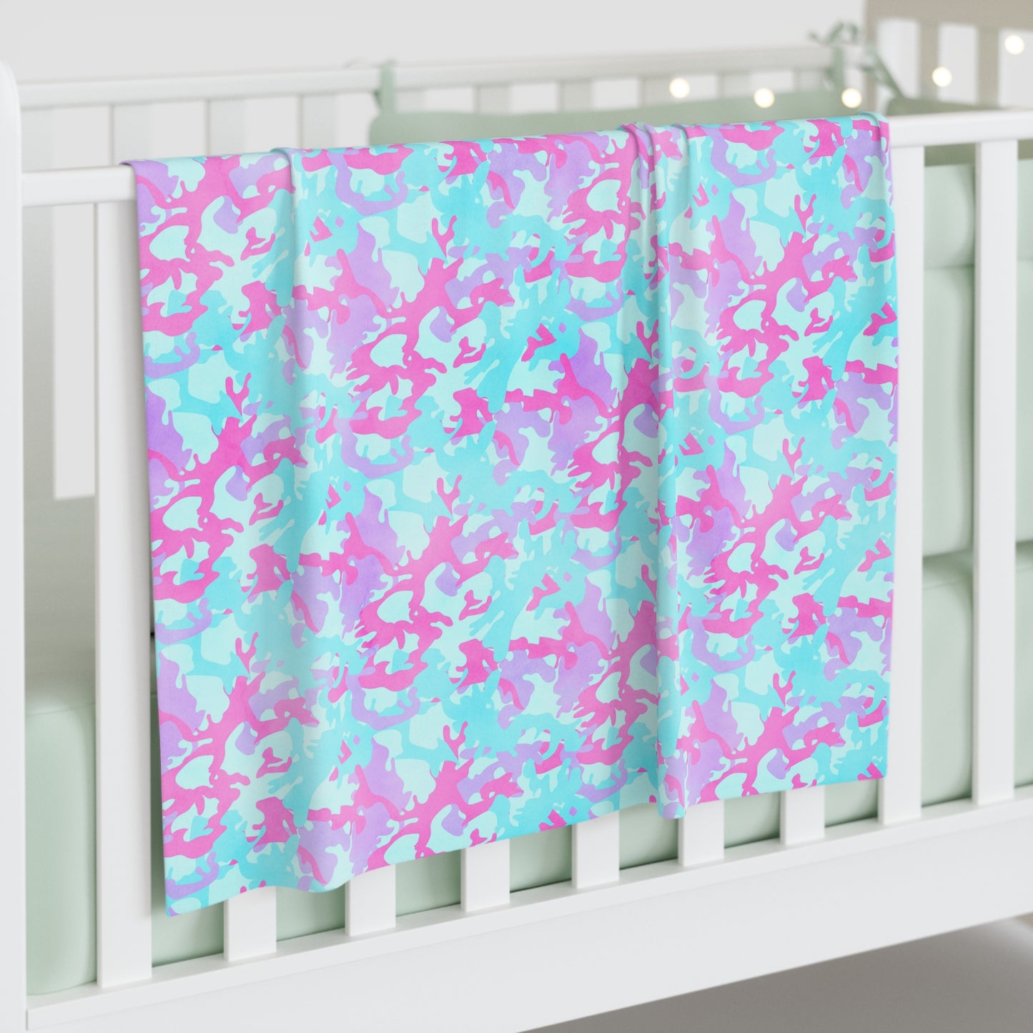 Cotton Candy Camo Baby Swaddle Blanket