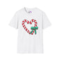 Candy Cane Heart Adult T-shirt