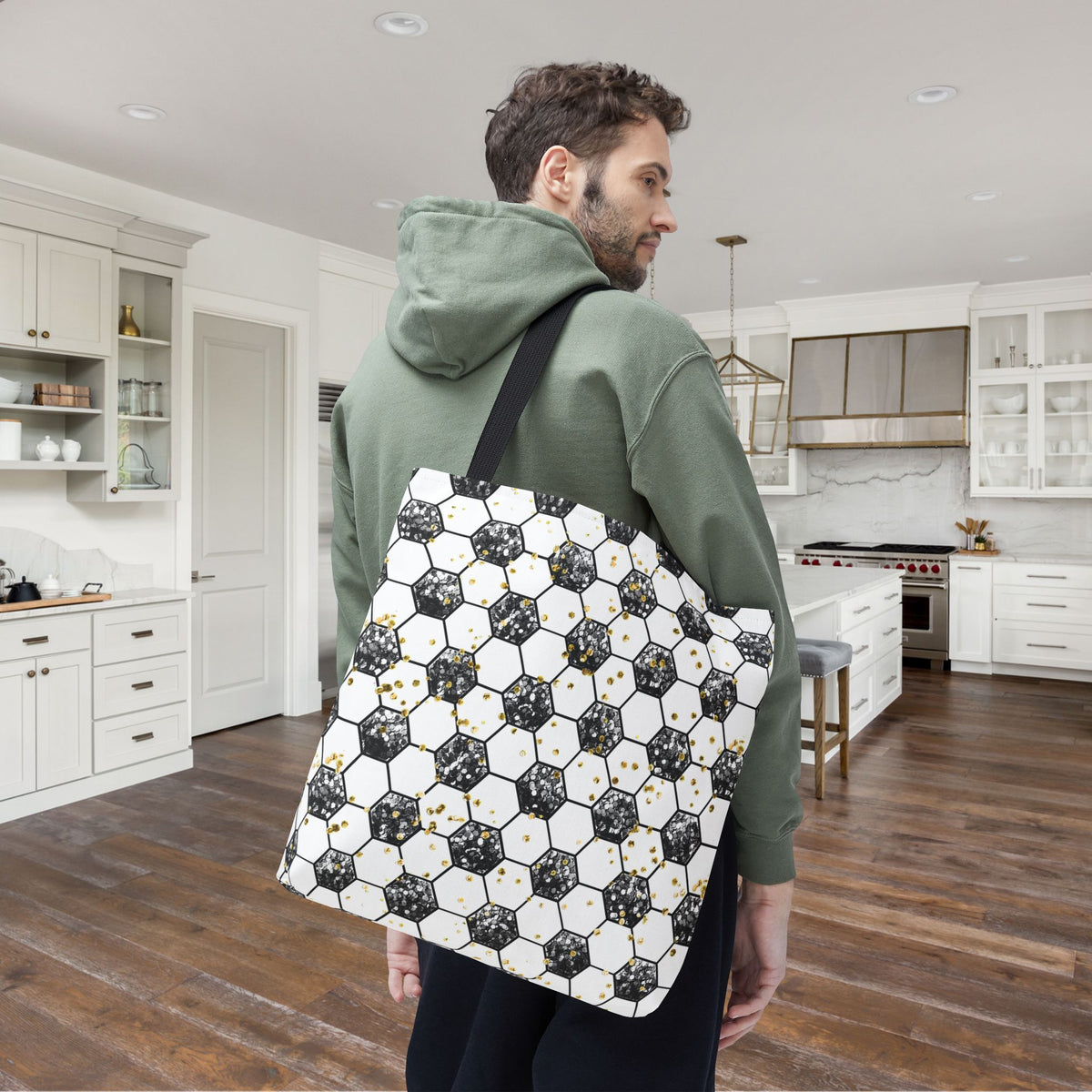 Soccer Gold Rush Canvas Tote Bag