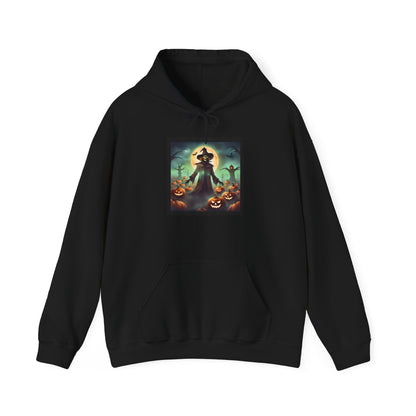 Halloween Scarecrow w/Pumpkins 4 Heavy Blend™ Hooded Sweatshirt