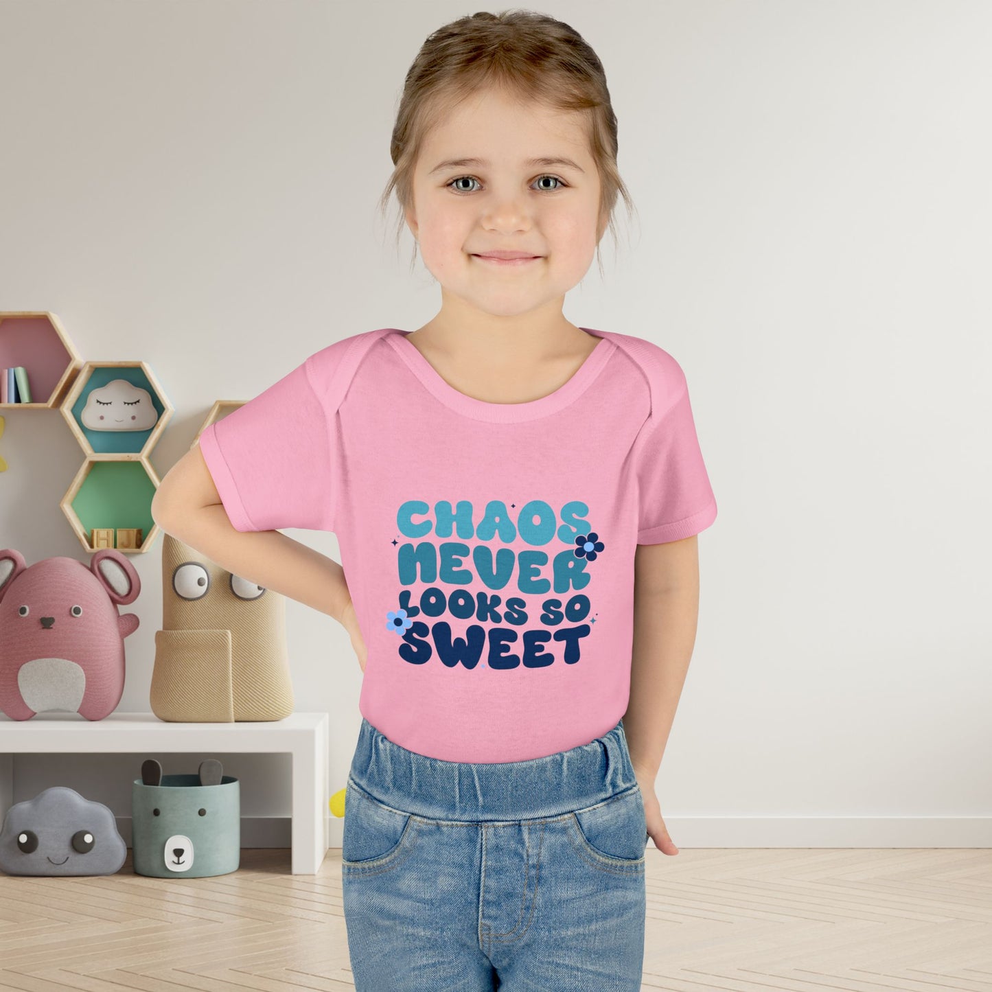 Chaos Never Looked So Sweet Infant Baby Rib Bodysuit