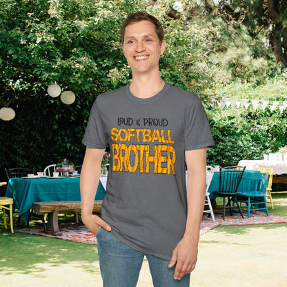 Loud & Proud Softball Brother Adult T-shirt