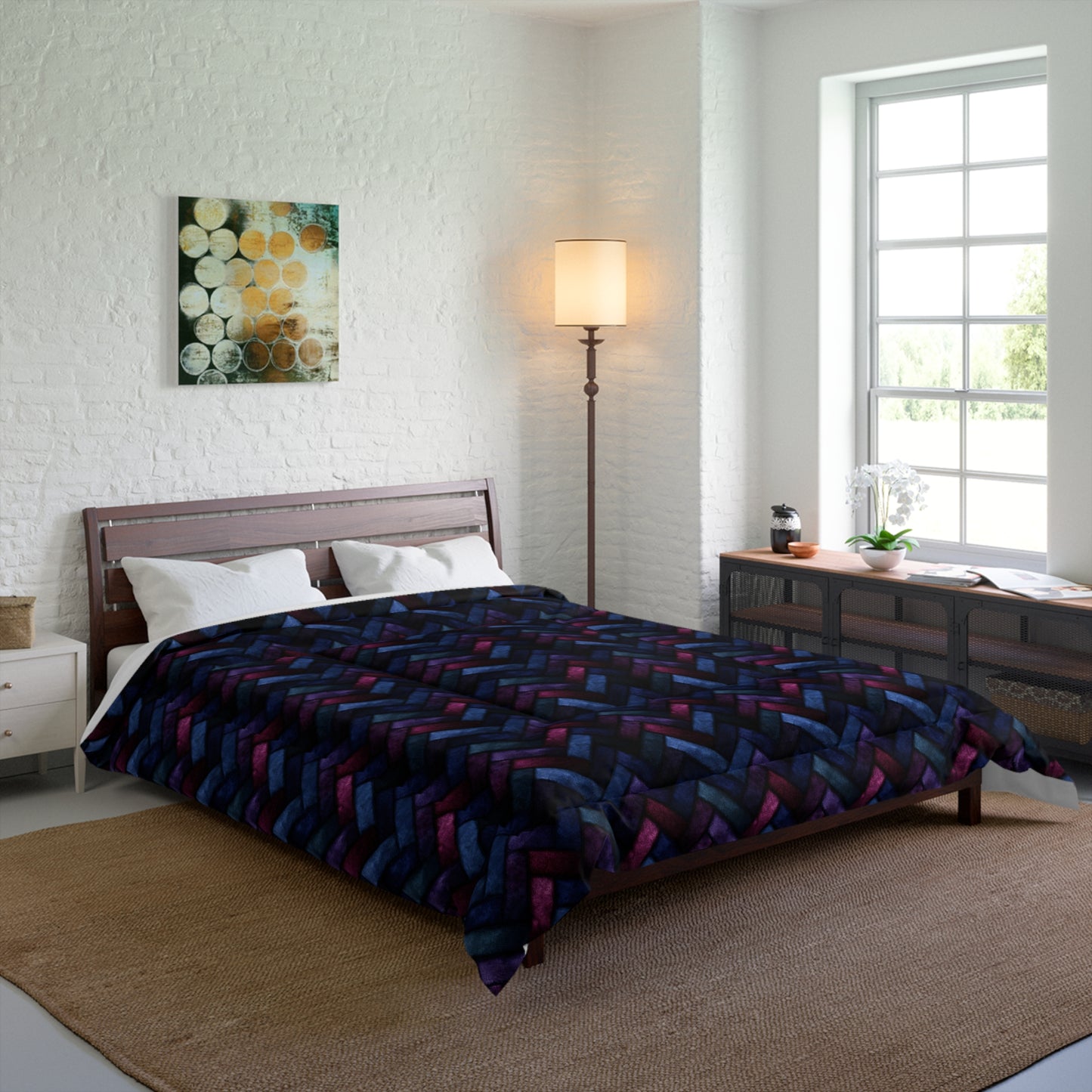 Velvet Angles Print Basic Bedding Set