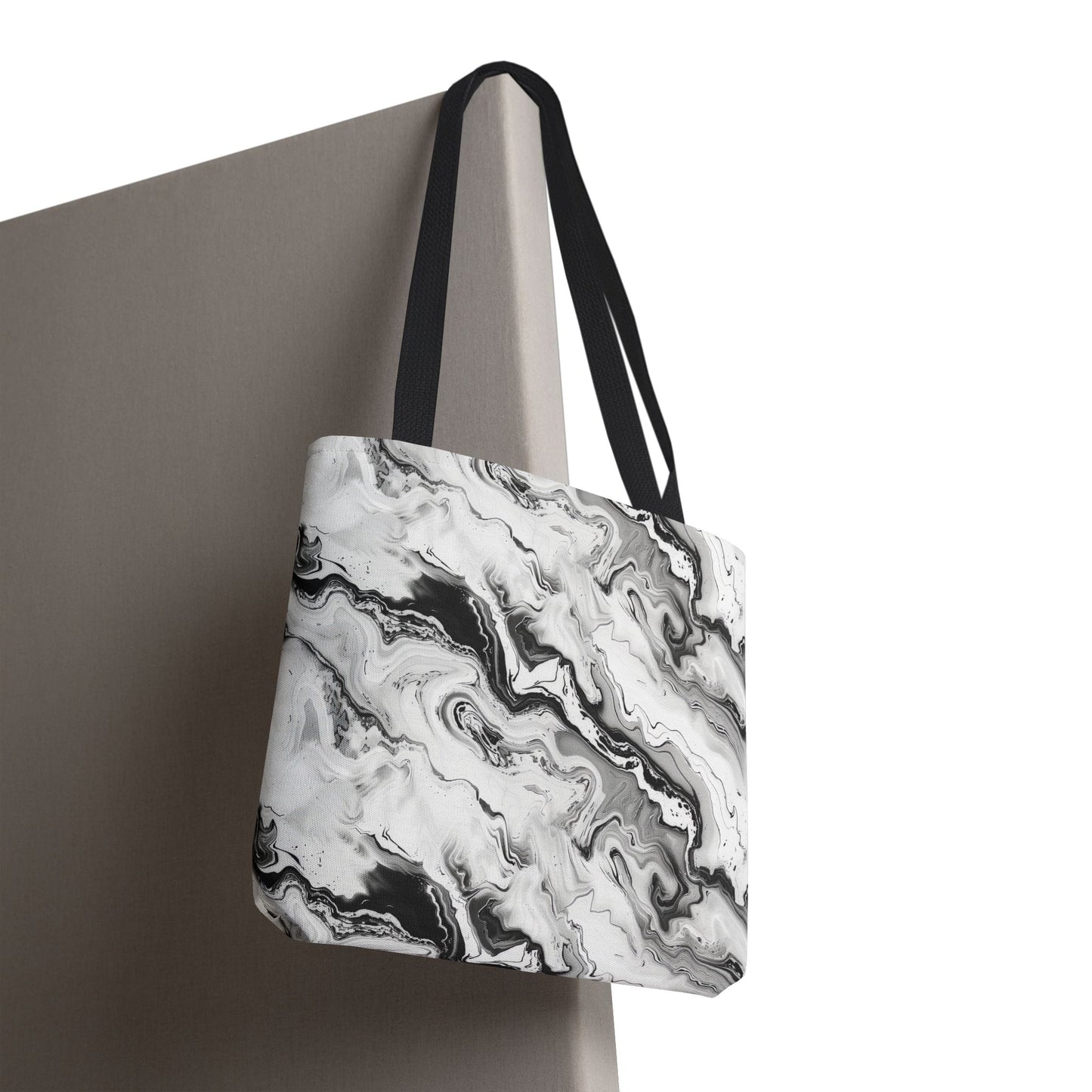 Frost Veil Marble Canvas Tote Bag