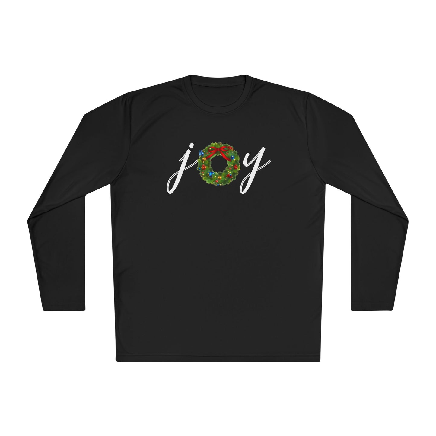 Joy w/Wreath Adult Long Sleeve Tee