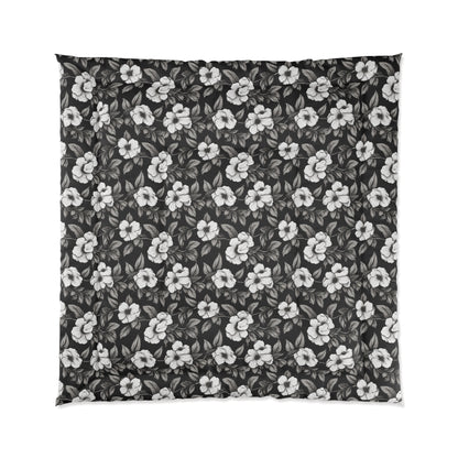 Black & White Daisies Comforter