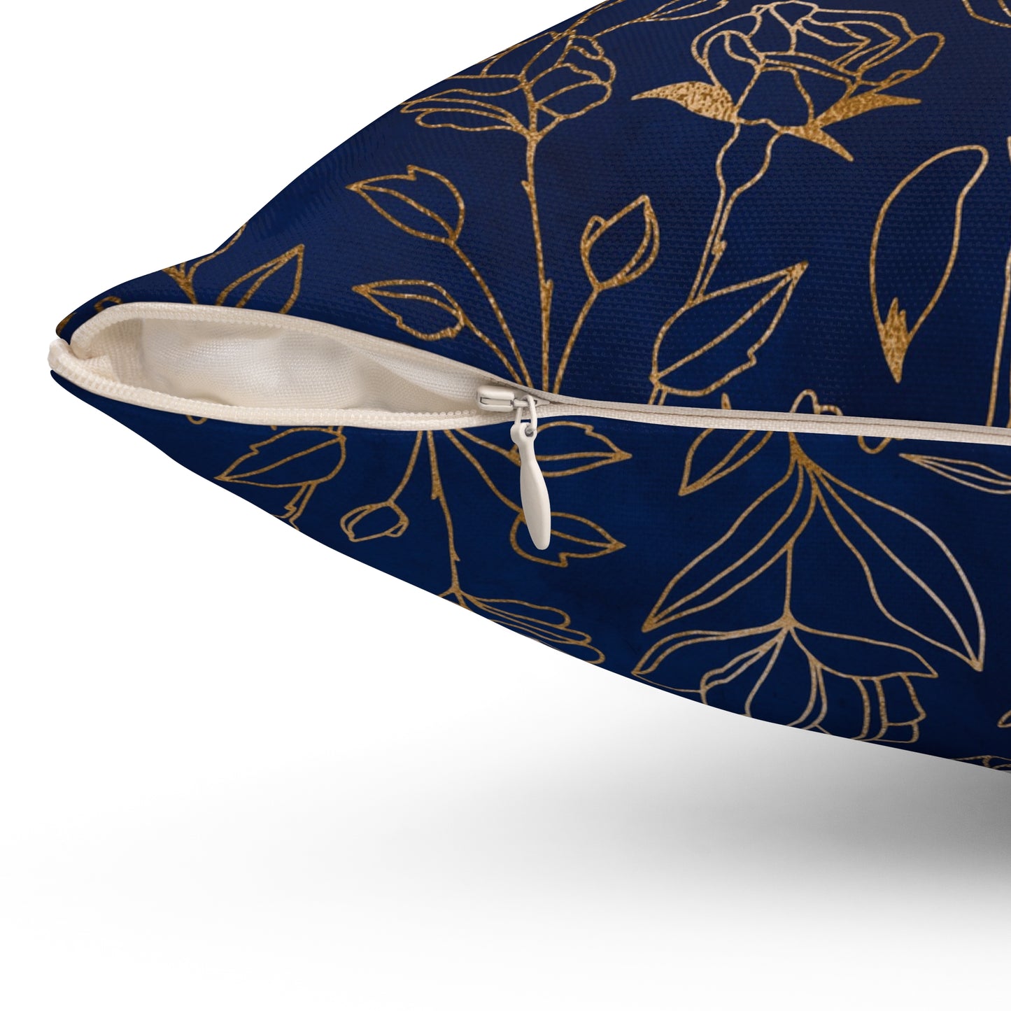 Sapphire Gilded Garden Throw Pillow