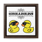 Scrub A Dub Dub w/Cool Ducks Canvas Wraps, Square Frame