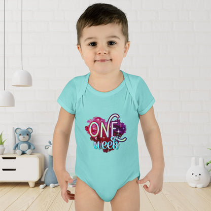 Stardust Baby Milestone Bodysuit-One Week