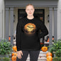 Creepy Bats Over Moon 1 Adult Long Sleeve Tee