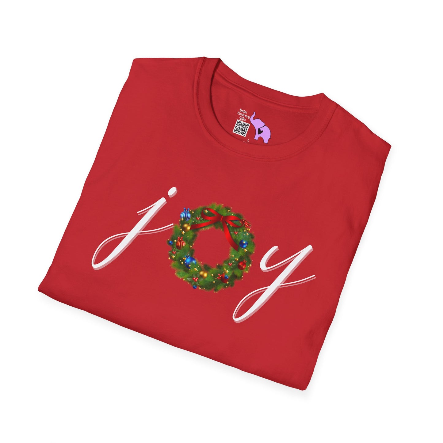 Joy with Wreath Adult T-shirt