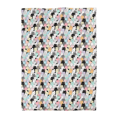 Cartoon Cats Microfiber Duvet Cover
