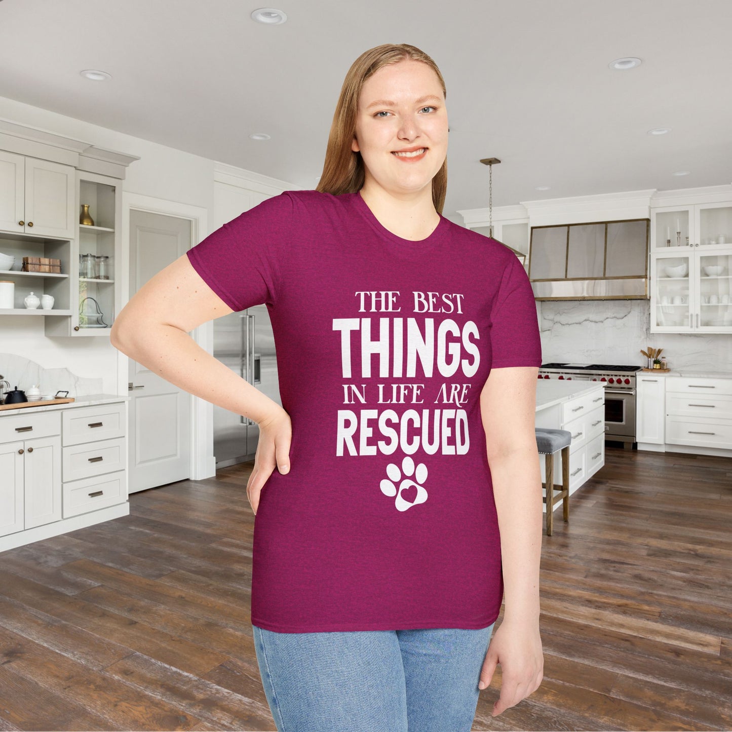 The Best Things In Life Are Rescued Adult T-shirt