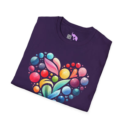 Color Pop Heart Adult T-shirt