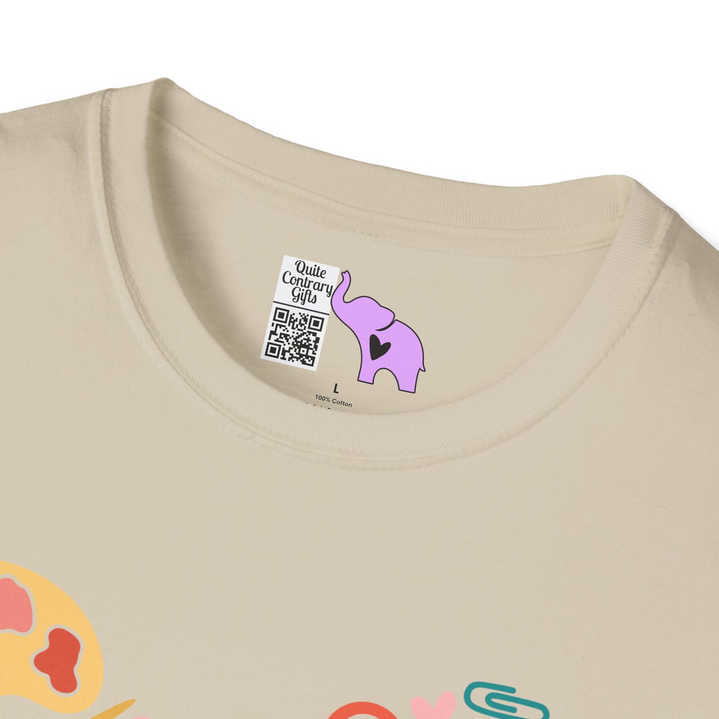 Teacher Supply Heart Adult T-shirt