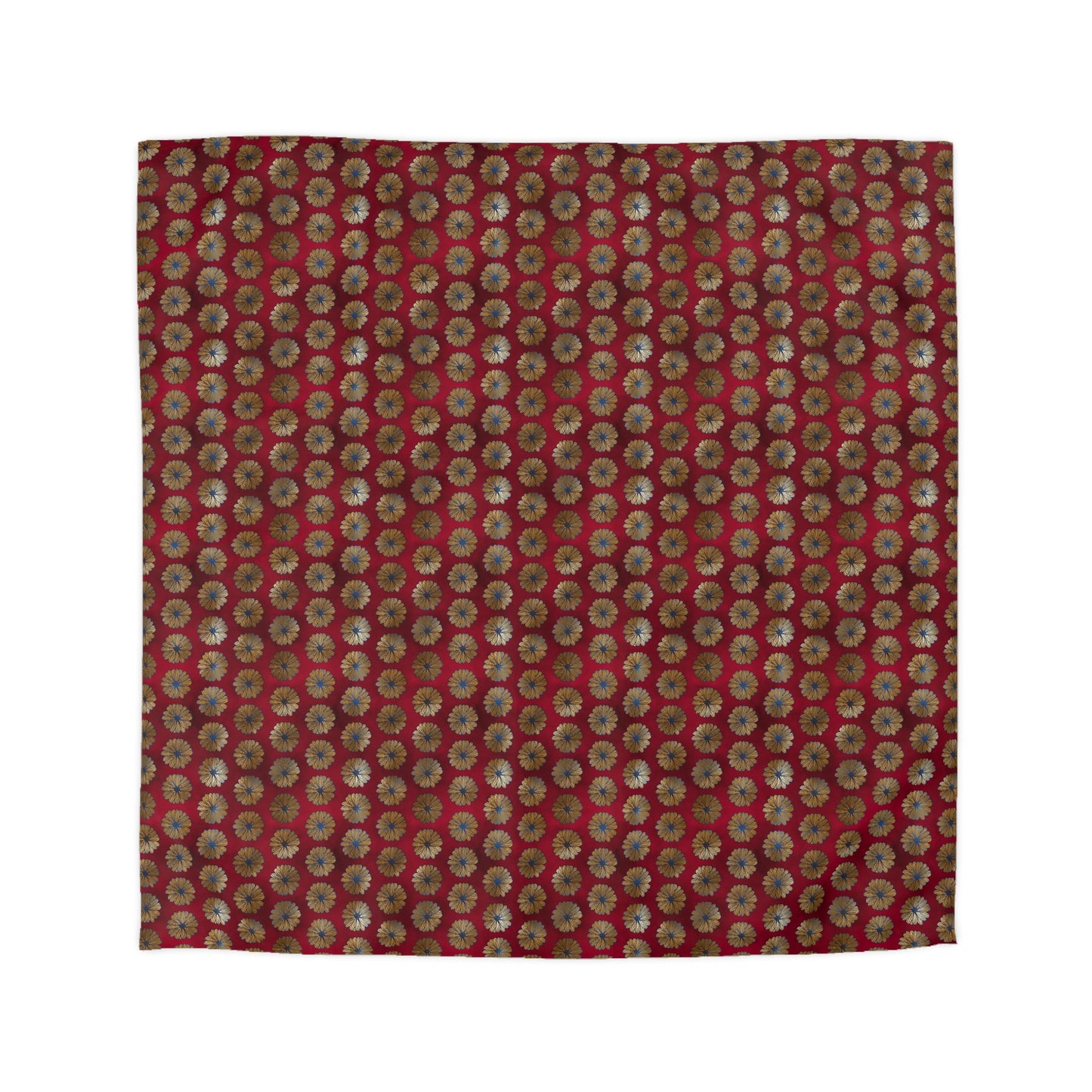 Majestic Crimson Daisies Duvet Bedding Set