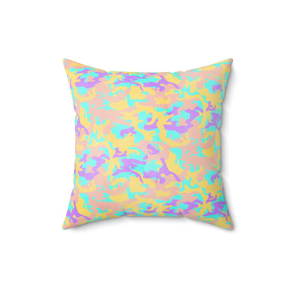 Dreamsicle Camo Throw Pillow