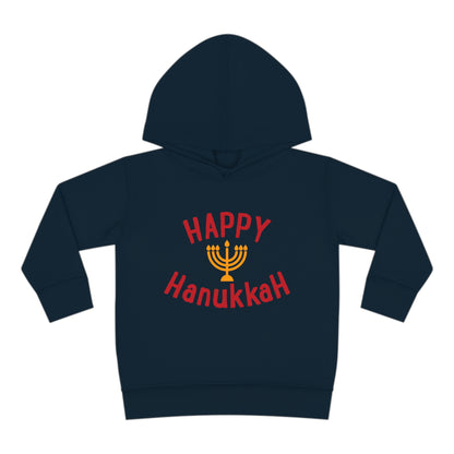 Happy Hanukkah Toddler Pullover Fleece Hoodie