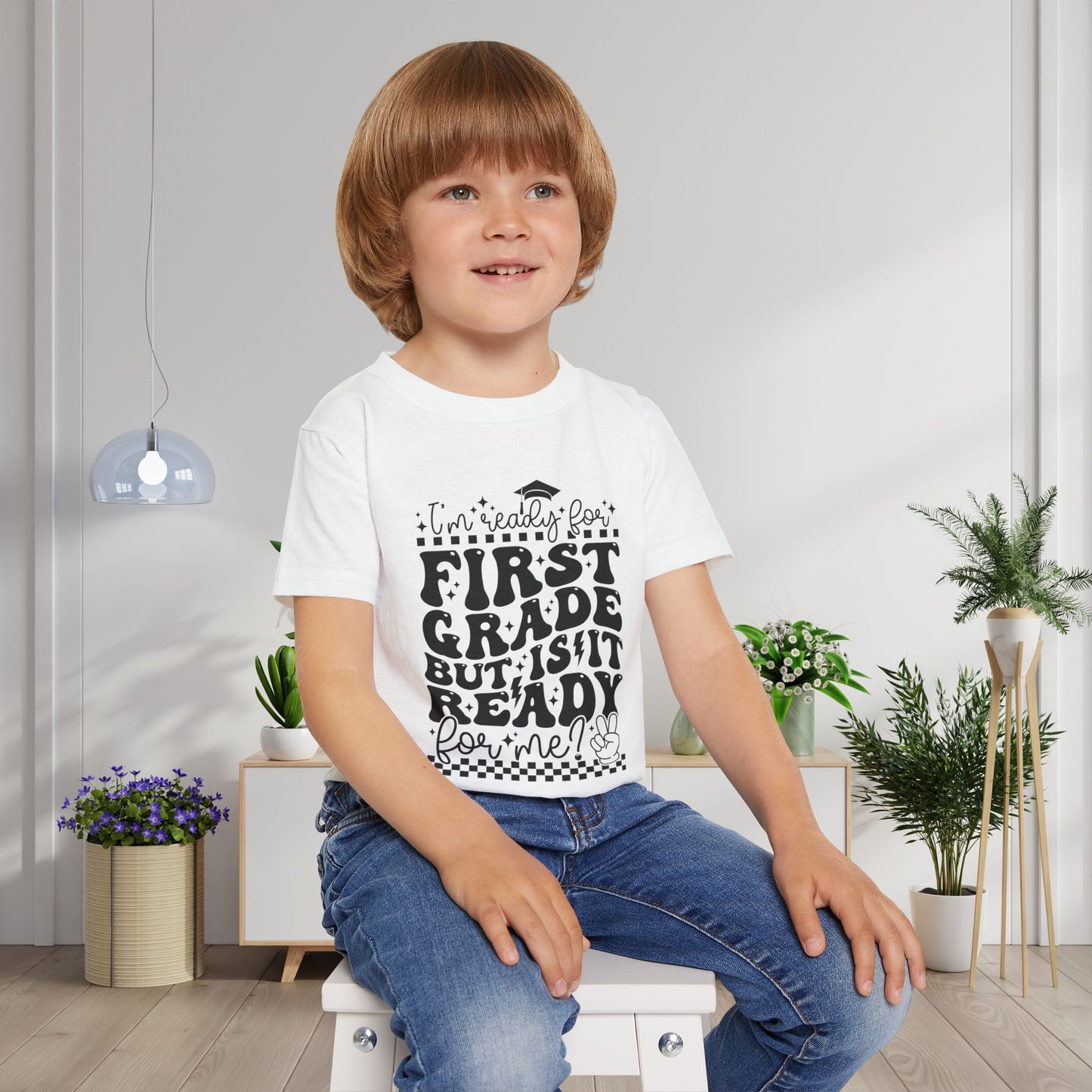 I'm Ready for 1st Grade But Is It Ready For Me Heavy Cotton™ Toddler T-shirt