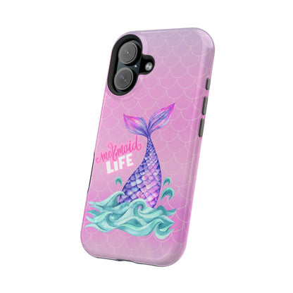 Pink Mermaid Life MagSafe® Compatible Tough Case for iPhone