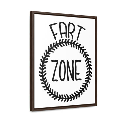 Fart Zone  2 Canvas Wraps, Vertical Frame