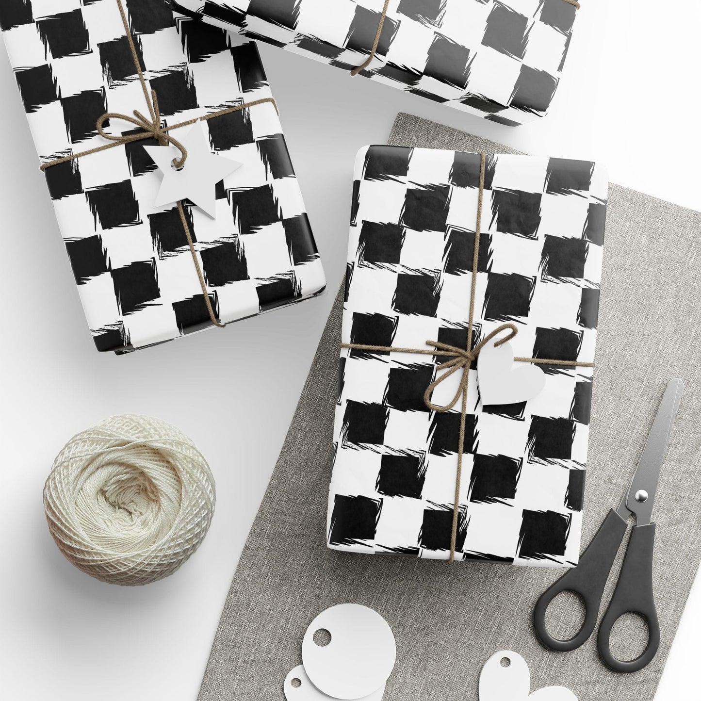 Distorted Check Wrapping Paper