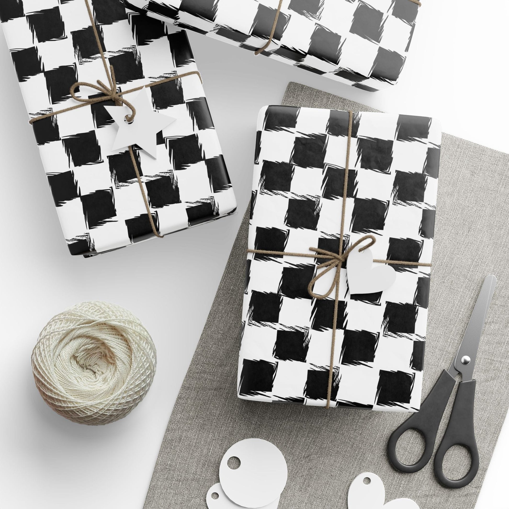 Distorted Check Wrapping Paper