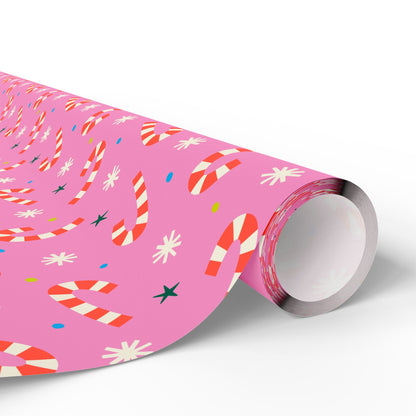 Peppermint Wishes Wrapping Paper