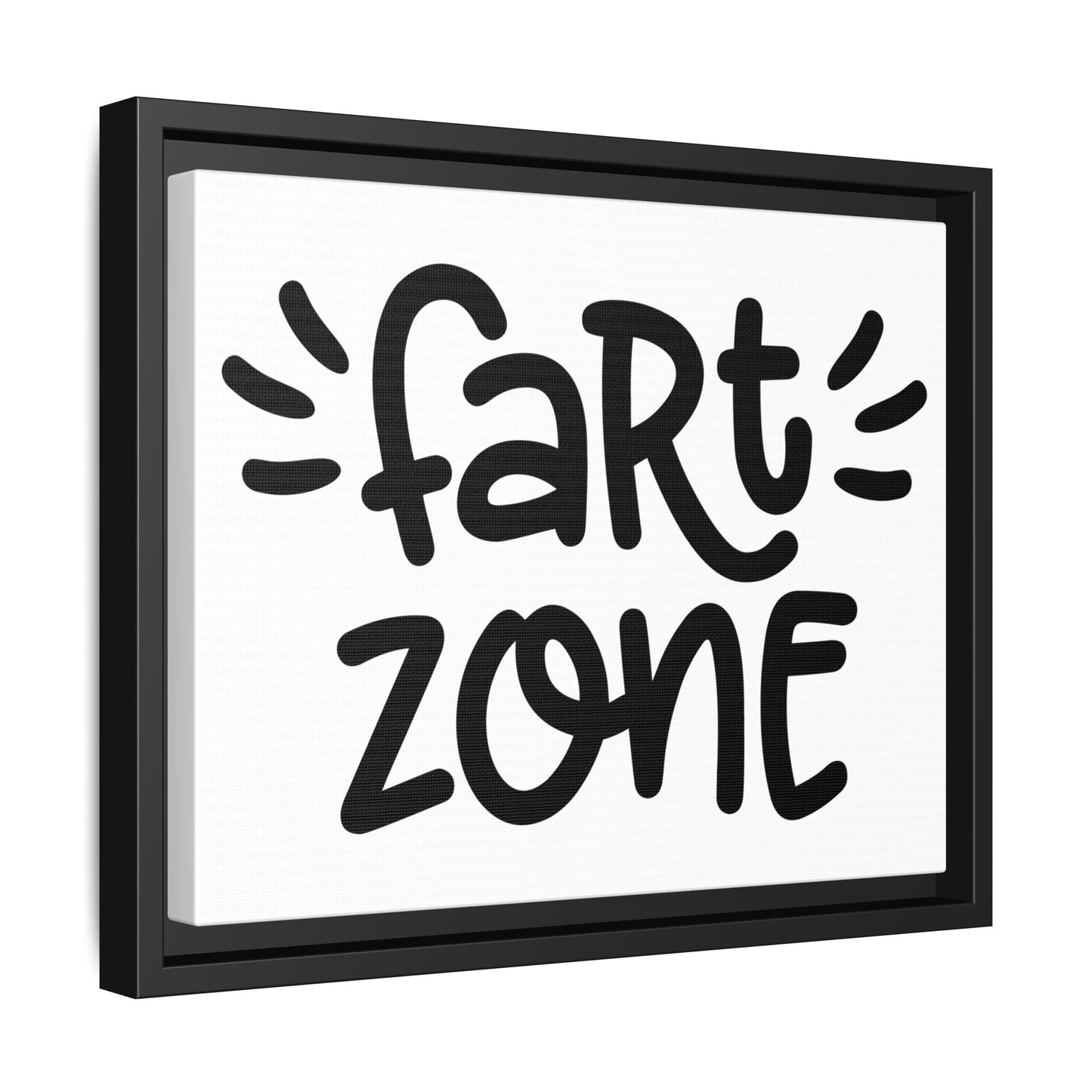 Fart Zone Framed Canvas Bathroom Art