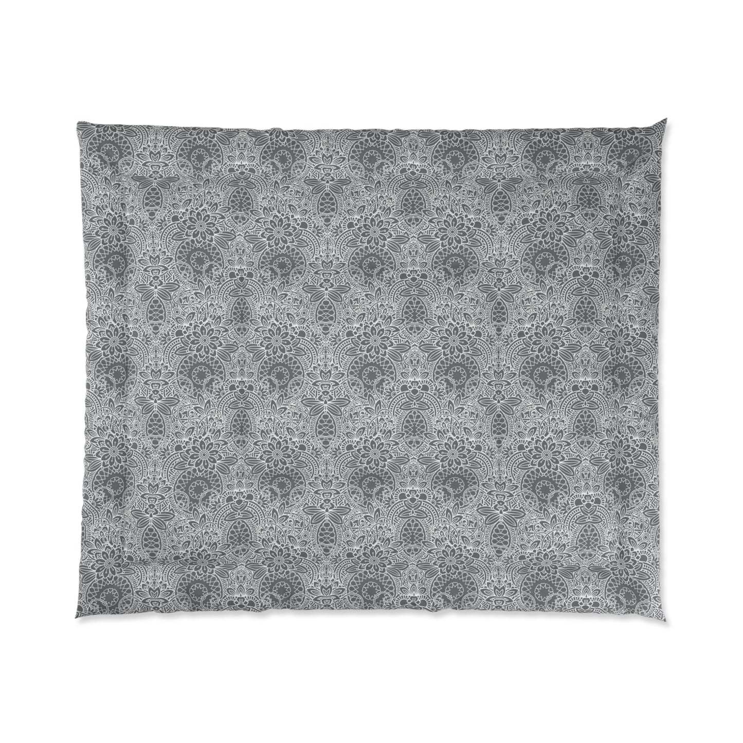 Grey & White Mandala Comforter