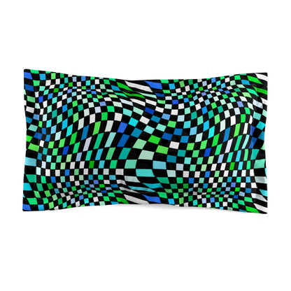 Warped Green Checkered Basic Bedding Set