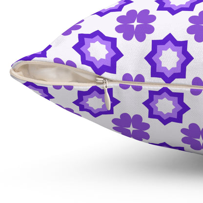 Purple Prism Garden Throw Pillow