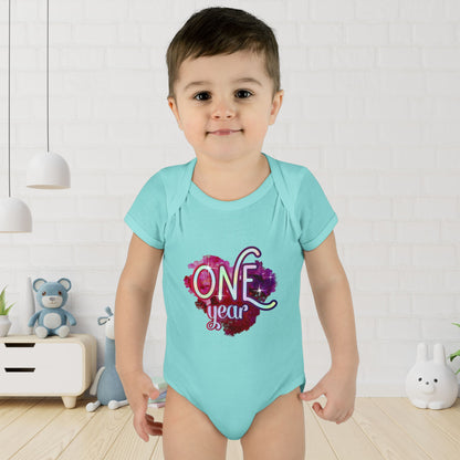 Stardust Baby Milestone Bodysuit-One Year