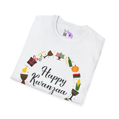 Happy Kwanzaa Wreath Adult T-shirt