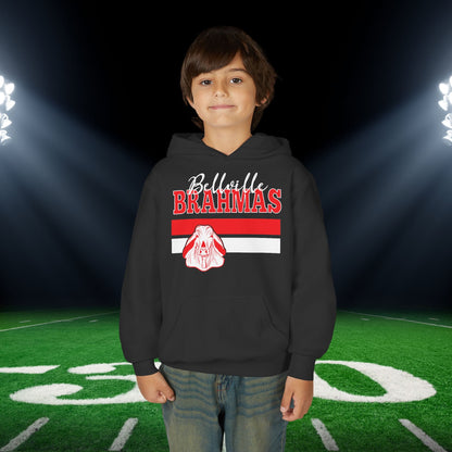 Ballville Brahmas w/Mascot & Stripes Youth Heavy Blend Hoodie