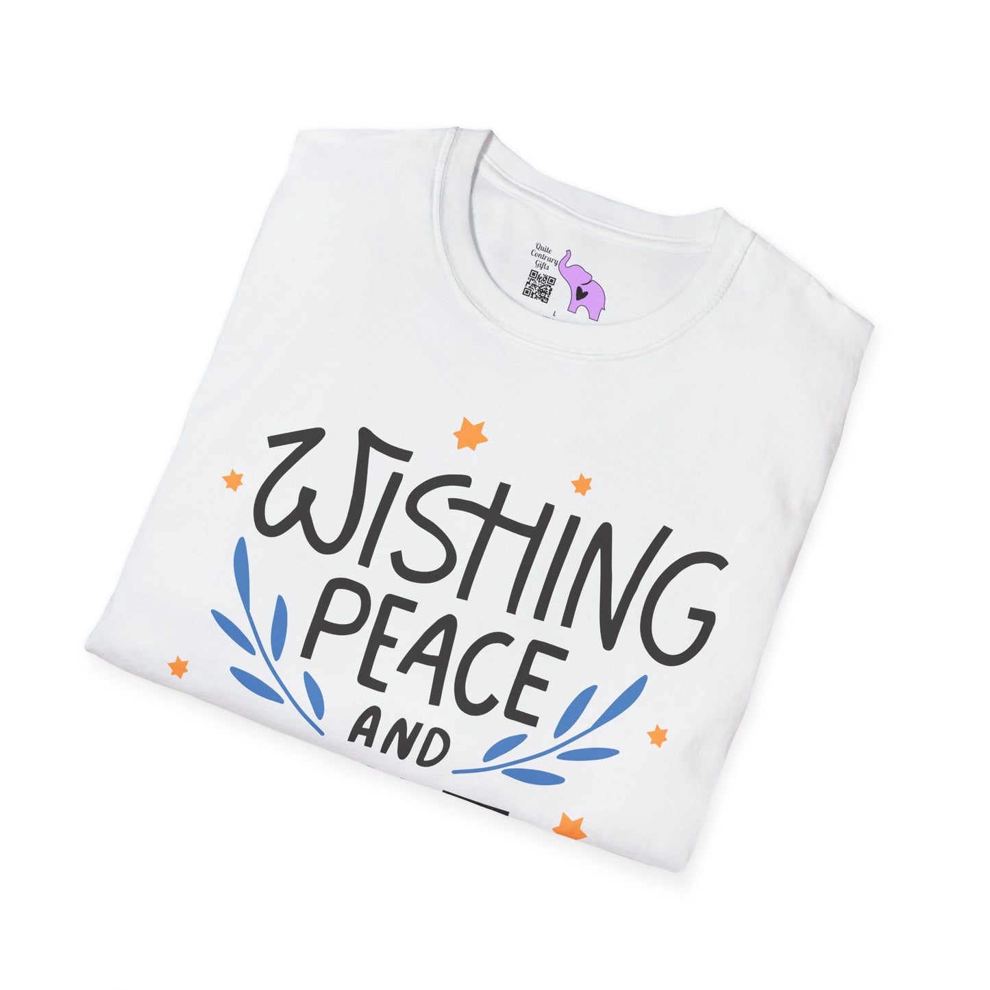 Hanukkah Wishing Peace & Light 3 Adult T-shirt