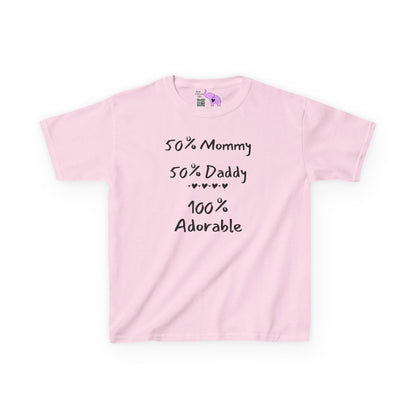 50% Mommy 50% Daddy 100% Adorable Kids Heavy Cotton™ Tee