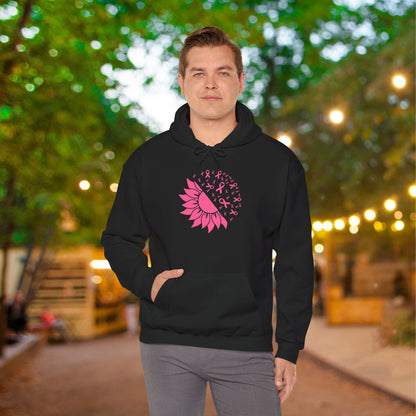 Sunflower & Butterflies Breast Cancer Awareness Adult Heavy Blend™ Hoodie