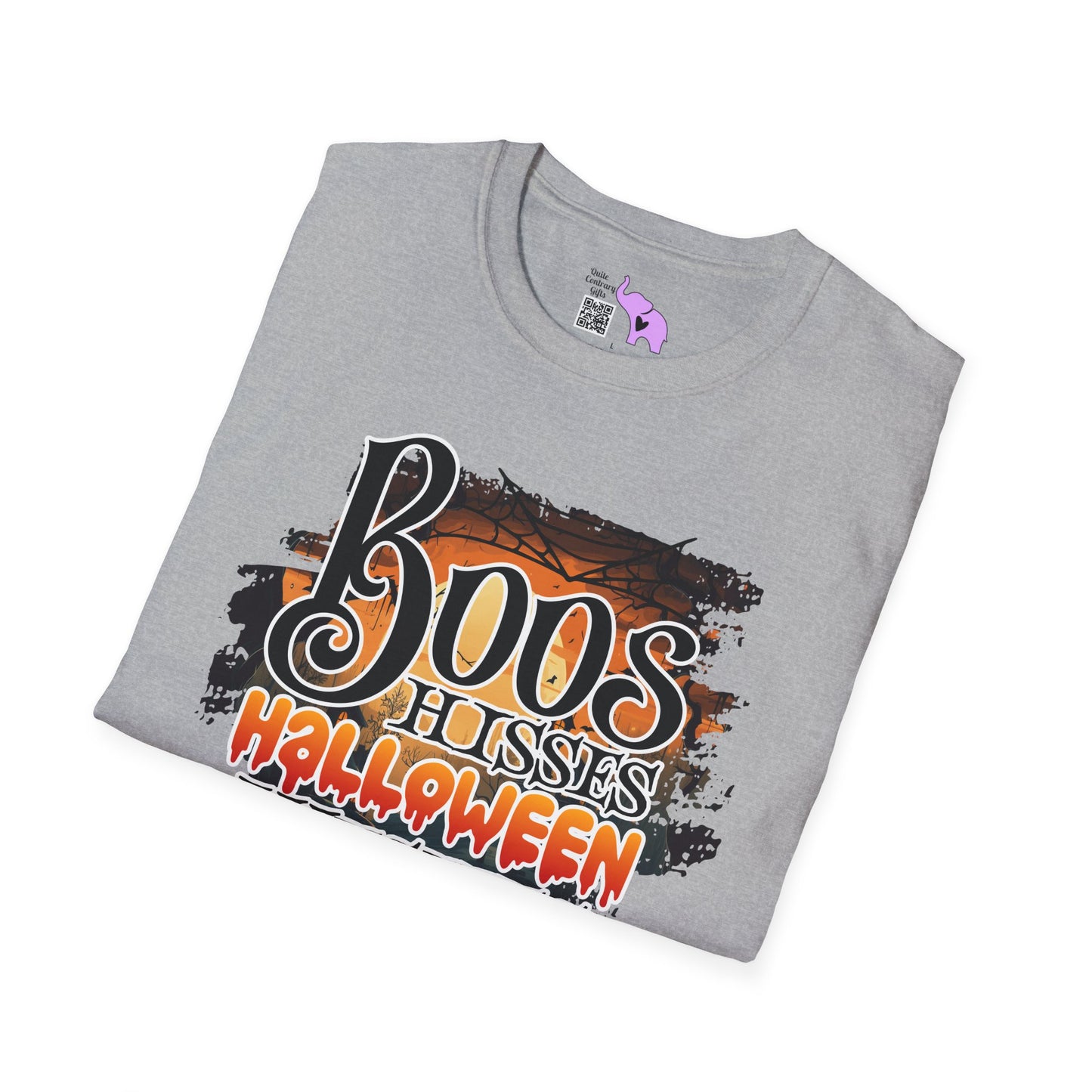 Boos Hisses Halloween Wishes Adult T-shirt
