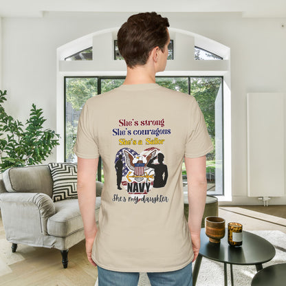 Proud Dad of Sailor US Navy Daughter Adult T-shirt