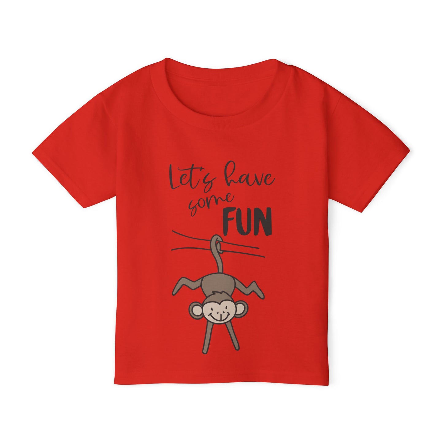 Let's Have Some Fun (Monkey) Heavy Cotton™ Toddler T-shirt