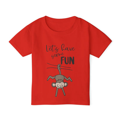 Let's Have Some Fun (Monkey) Heavy Cotton™ Toddler T-shirt
