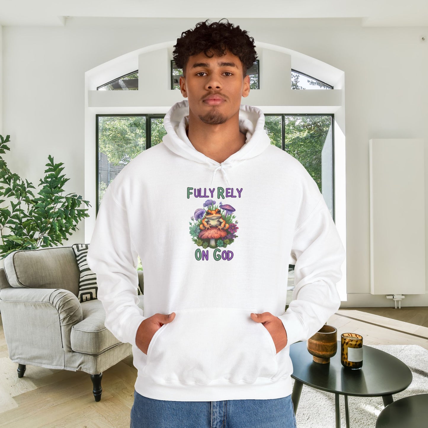 Fully Rely On God Heavy Blend™ Hooded Sweatshirt