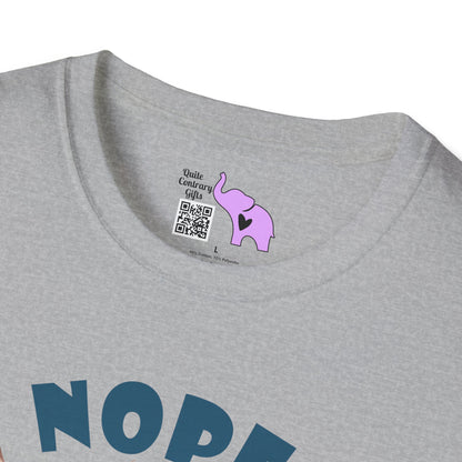 Nope Not Today Cute Cow Adult T-shirt