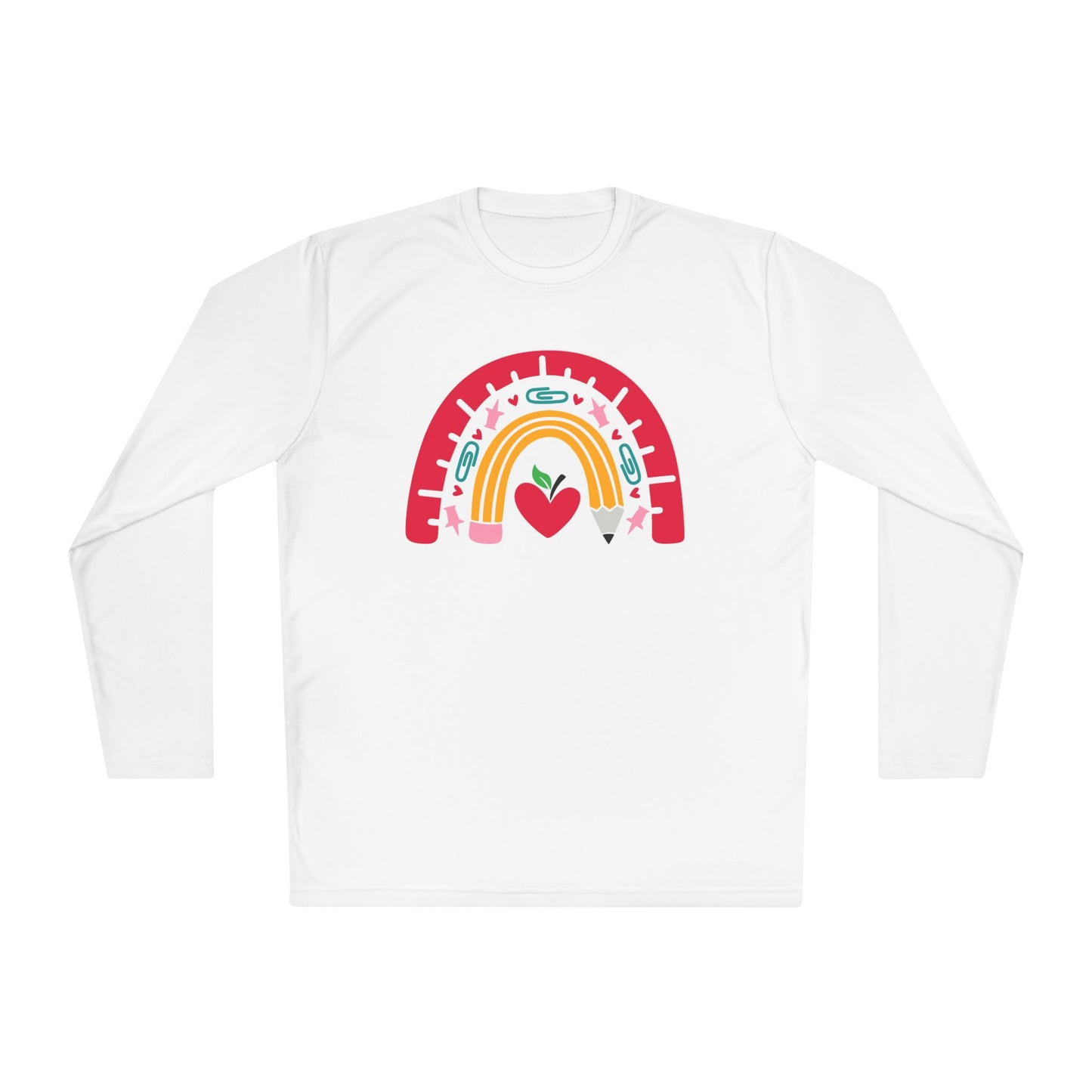 Rainbow Teacher Adult Long Sleeve Tee
