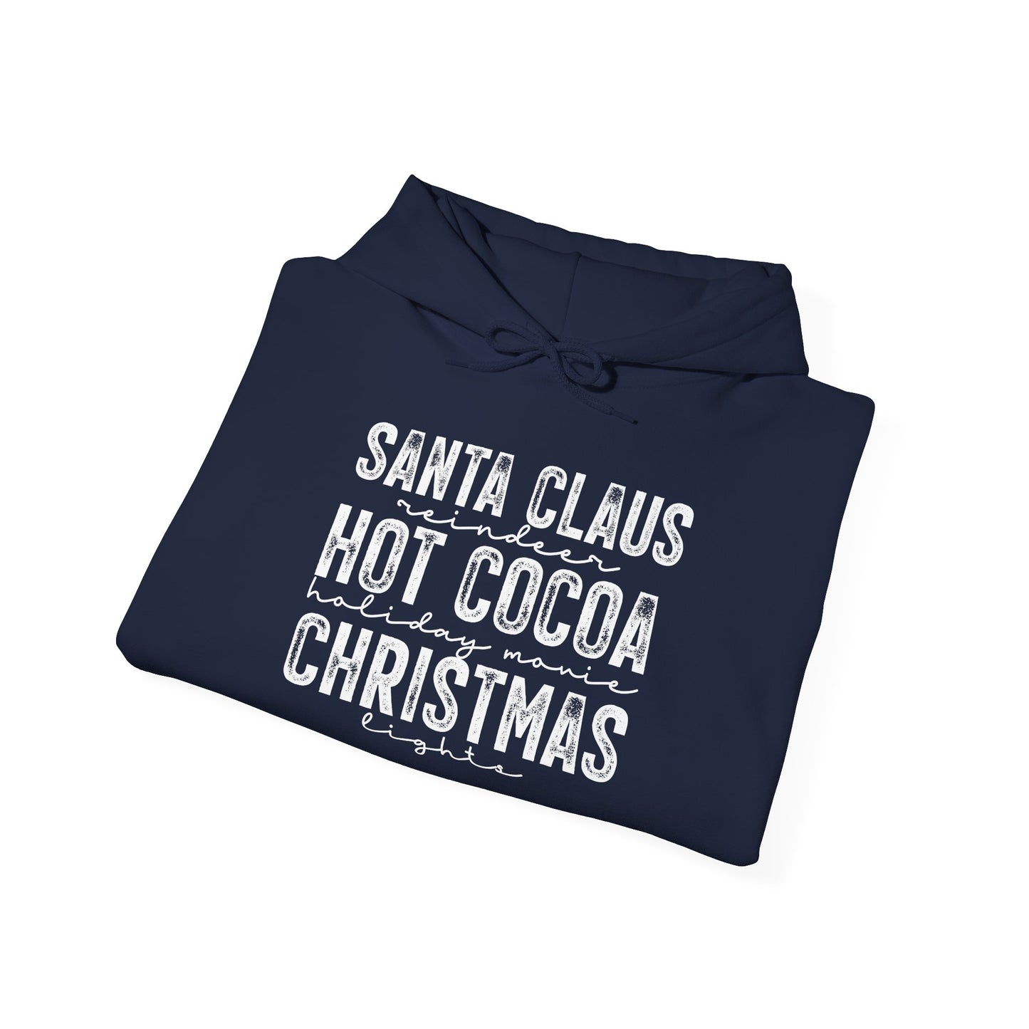 Santa Claus Hot Cocoa Christmas Adult Heavy Blend™ Hoodie
