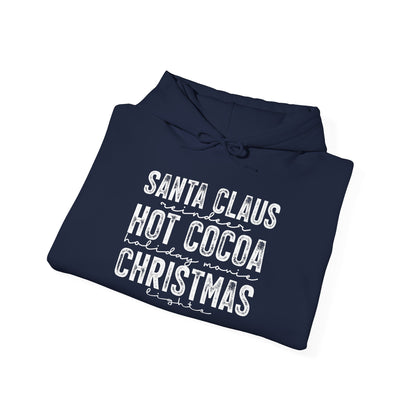 Santa Claus Hot Cocoa Christmas Adult Heavy Blend™ Hoodie