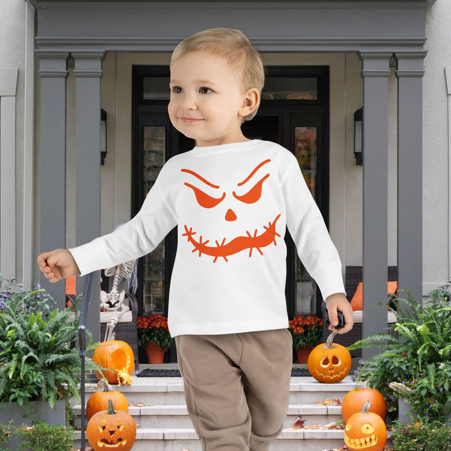 Loopy Jack-O-Lantern Toddler Long Sleeve Tee