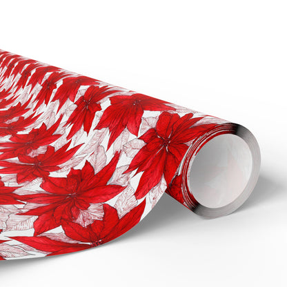 Christmas Blossom Sketch Wrapping Paper