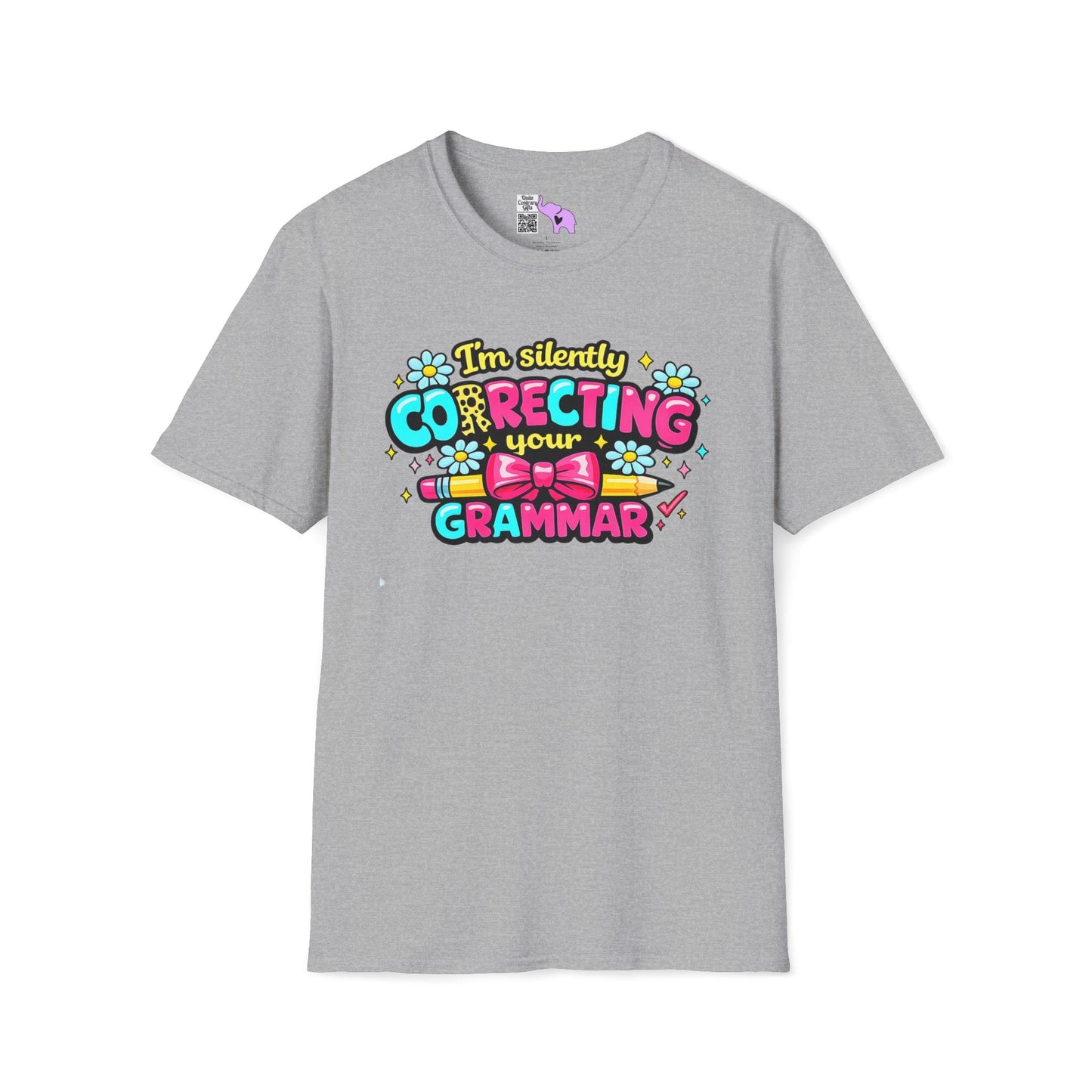 I'm Silently Correcting Your Grammar (Colorful) Adult T-shirt